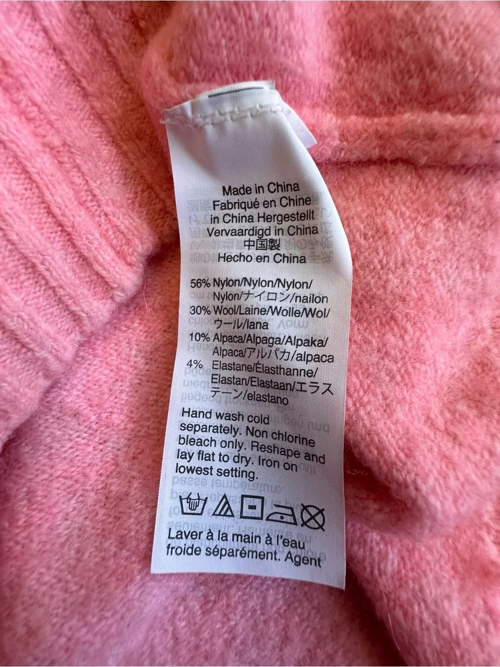 J. Crew Women’s Luxe Cozy Pink Wool Blend Turtleneck Sweater Supersoft Yarn XS